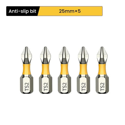 5PCS High Hardness Magnetic Phillips Drill Bit Set, Non-Slip Cross Head Screwdriver Bits 25–150mm for Electric Drill & Hand Tools