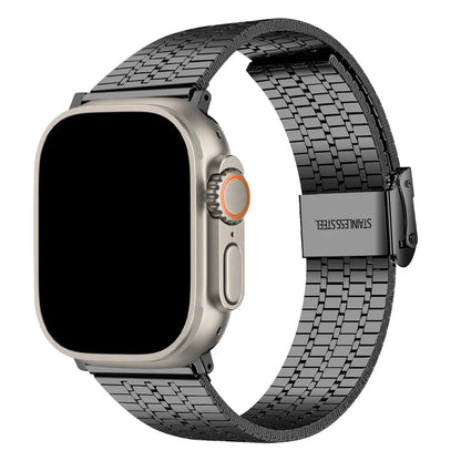 Link Bracelet for Apple Watch – Stainless Steel Strap for iWatch 8, 7, SE, 6, 5, 4, 3, Ultra 49mm, 45mm, 41mm, 44mm, 40mm, 42mm, 38mm Bands