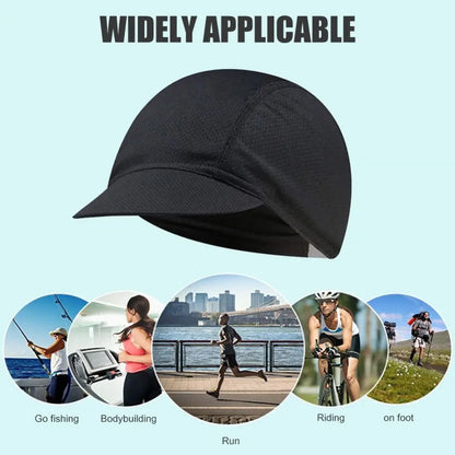 Breathable Quick-Dry Cycling Cap - Mesh Fabric Bicycle Hat & Helmet Liner for Outdoor Sports