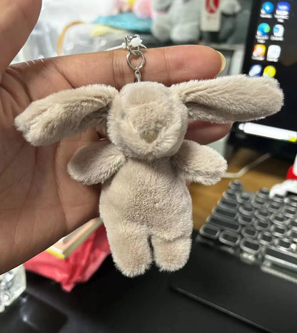 Cute Cartoon Rabbit Keychain | Pompom Stuffed Animal Bag, Car & Phone Pendant Gift for Girls