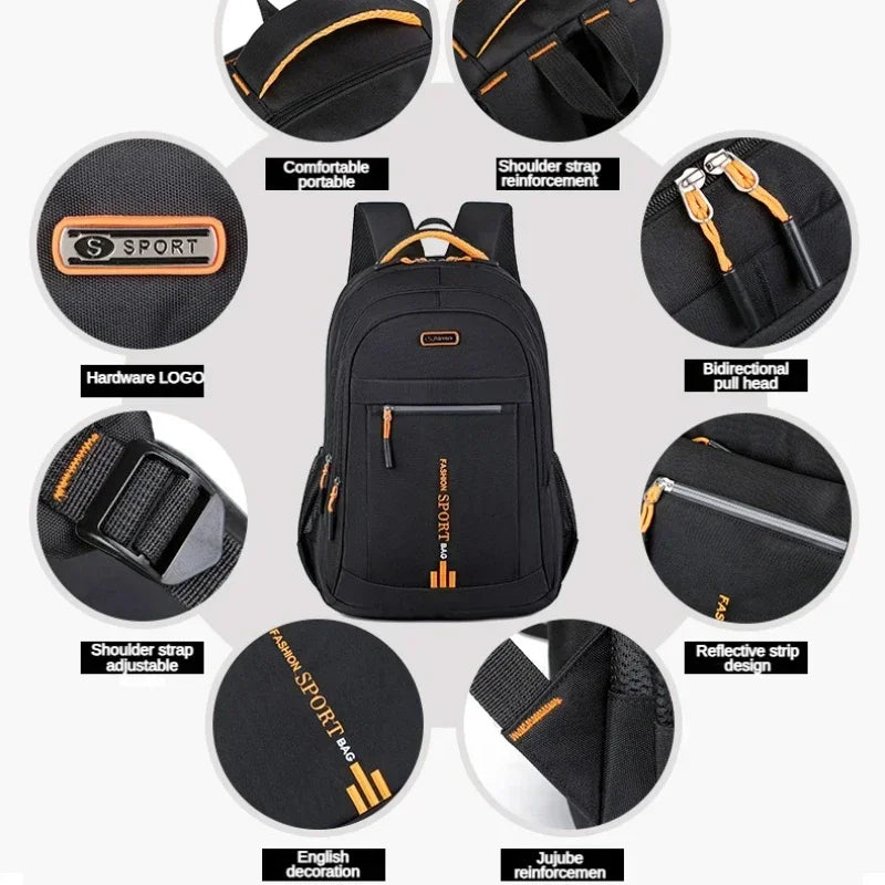 Men’s Oxford Waterproof Backpack – Business Laptop Rucksack for Travel, Work & High School Students
