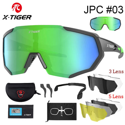 X-TIGER Polarized Cycling Glasses — Photochromic MTB & Road Bike Sunglasses for Sports