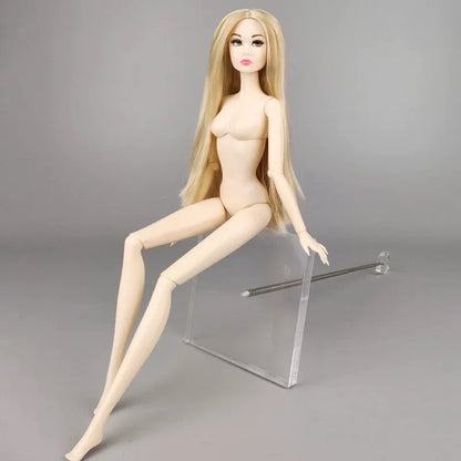 32cm Star FR Supermodel Doll — 1/6 Nude Fashion Doll with Trend Makeup, Curly & Straight Hair, White/Black/Wheat Skin DIY Dress-Up Toy
