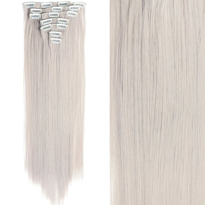 Women’s 7Pcs Hair Extensions with 16 Clips – Natural Black Straight Ombre Hairpiece