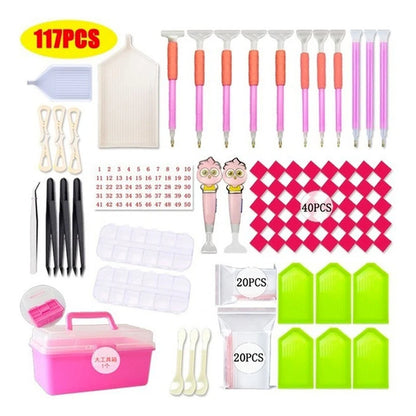 5D Originality Diamond Painting Accessories Kit - DIY Cross Stitch Craft Tool for Art Embroidery, Includes Diamond Painting Tools