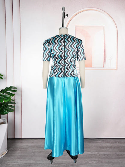 Elegant African Dresses for Women - Plus Size Dashiki Ankara Long Dress for Wedding & Party 2025