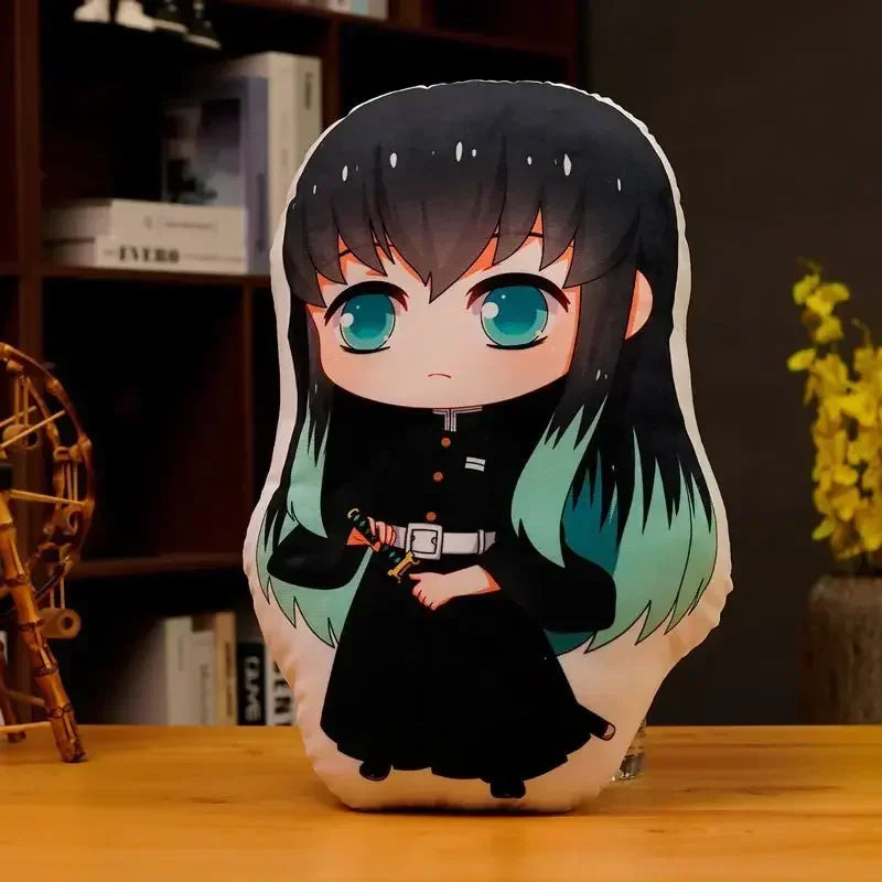 Demon Slayer Kimetsu no Yaiba Plush Cushion – Anime Dakimakura Pillow Tanjiro Nezuko Zenitsu Inosuke Kawaii Doll