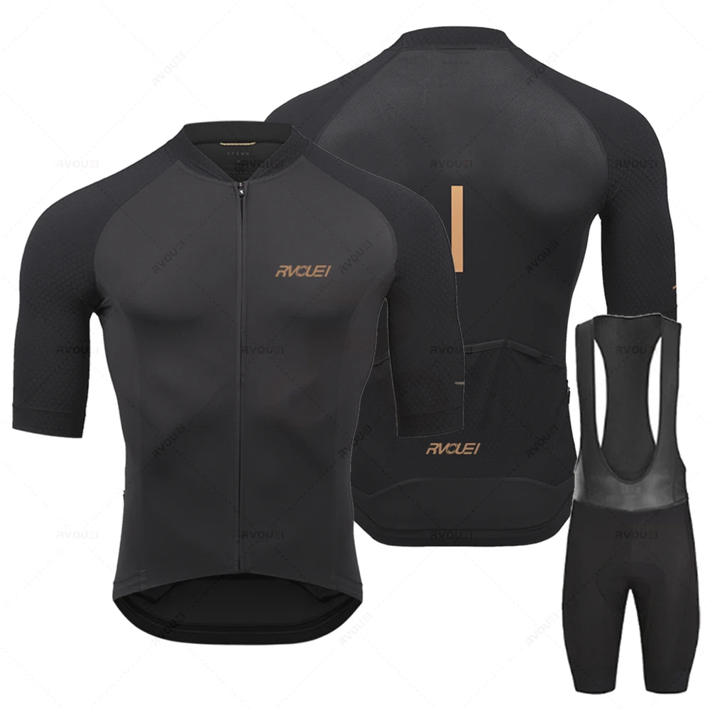 Men’s Pro Team Cycling Jersey Set - Breathable Road Bike Racing Clothing for Cycling & Training