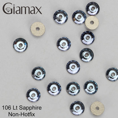 Giamax Purple Velvet Topaz Crystal Rhinestones - Flatback AB Sewing Stones for Garments, Clothes & Bags