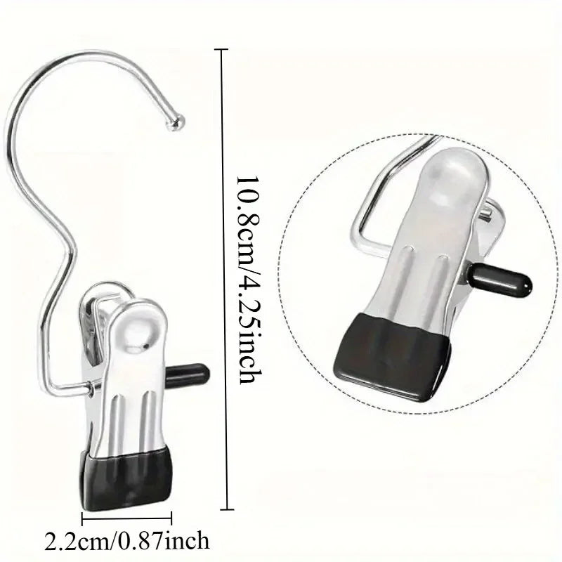 Stainless Steel Laundry Clips - 10/20/30PCS Portable Clothes Pegs for Hanging Clothes, Socks & Pants