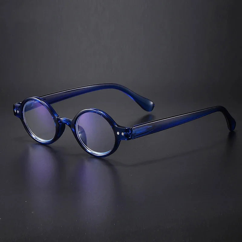 May Flower 2024 Slim Round Reading Glasses – Blue Light Blocking Eyewear for Men & Women +1.5