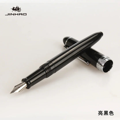 JINHAO 992 Fountain Pen 0.5mm — 12 Color Options, Silver Clip, Student Writing & Office Supplies