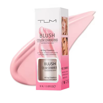 Warm-Change Liquid Foundation with Sunscreen – Waterproof, Long-Lasting Oil-Control Makeup for Easy Application and Portable Use