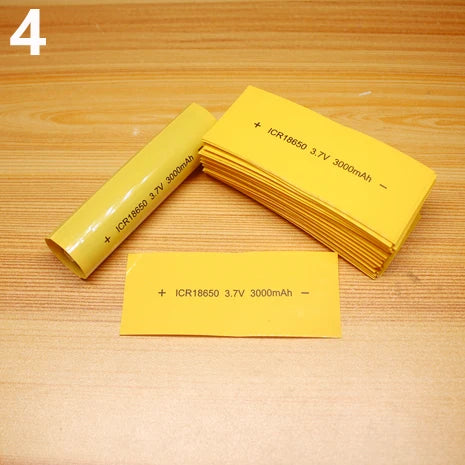 100pcs 18650 Lithium Battery Heat Shrink Wrap PVC Sleeves – Insulation Packaging Film for Battery Protection