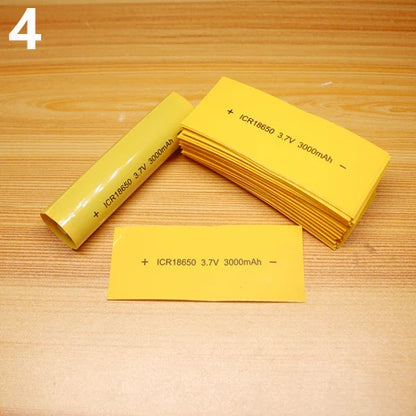 100pcs 18650 Lithium Battery Heat Shrink Wrap PVC Sleeves – Insulation Packaging Film for Battery Protection
