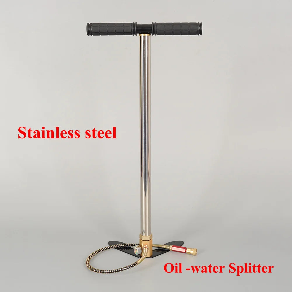 300bar 30MPa 4500PSI 3-Stage Hand Operated PCP Pump | High Pressure Compressor for Rifles, Paintball, Car & Bicycle