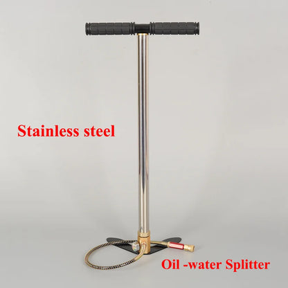 300bar 30MPa 4500PSI 3-Stage Hand Operated PCP Pump | High Pressure Compressor for Rifles, Paintball, Car & Bicycle