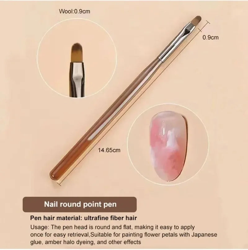 9PCS UV Gel Nail Brush Set – Liner DIY Painting Pen, Acrylic Drawing Brush for Nail Art Design & Tip Display Tools