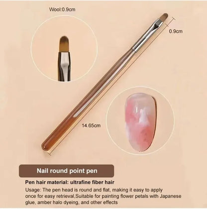 9PCS UV Gel Nail Brush Set – Liner DIY Painting Pen, Acrylic Drawing Brush for Nail Art Design & Tip Display Tools