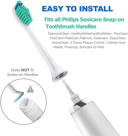 4-32PCS Replacement Toothbrush Heads – Compatible with Philips Sonicare Electric Toothbrush Models 1100/2100/4100/4300/5100/5300/6100