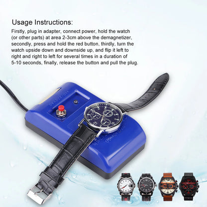 Professional Mechanical Watch Demagnetizer - 110/220V Wristwatch Repair Demagnetizing Tool