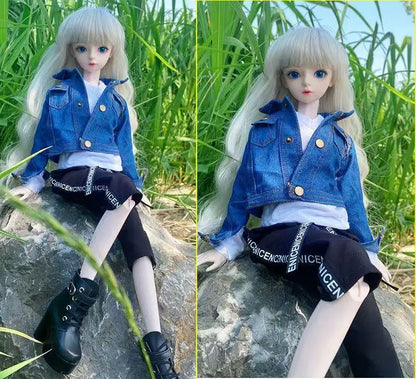 60cm BJD Doll Clothes – Cute Kawaii Outfits for 1/3, 1/4 & 1/6 Dolls, Variety of Accessories for Children’s Toys
