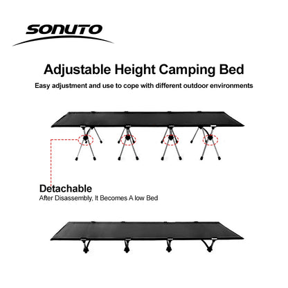 210x80cm 600D Oxford Camping Cot – Lightweight Portable Folding Bed for Outdoor Hiking & Travel