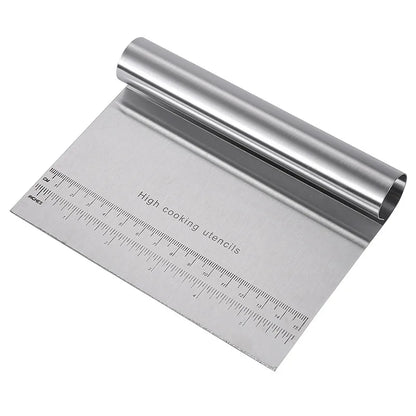 Stainless Steel Dough Chopper - Versatile Bench Scraper and Pastry Cutter