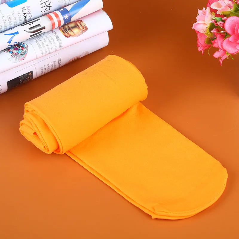Candy Color 120D Velvet Tights - Seamless Warm Stretch Pantyhose for Women, Long Stockings