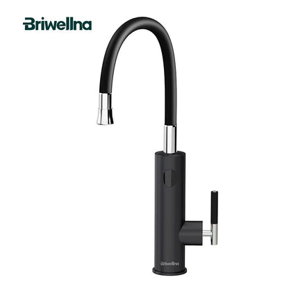 Briwellna 220V Electric Faucet – Instant Water Heater Tap with Universal Spout, Stainless Steel Geyser