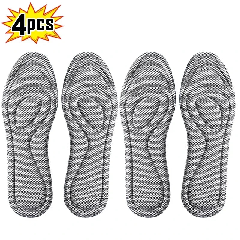 2 Pairs Memory Foam Orthopedic Insoles – Antibacterial, Sweat-Absorbing Shoe Inserts for Sports, Running, and Everyday Comfort