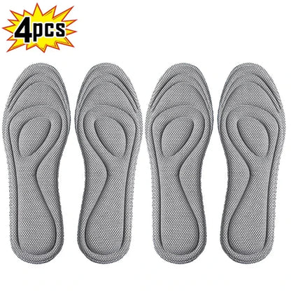 2 Pairs Memory Foam Orthopedic Insoles – Antibacterial, Sweat-Absorbing Shoe Inserts for Sports, Running, and Everyday Comfort