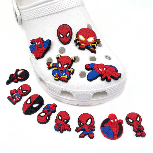 13Pcs Disney Spider-Man Shoe Charms – Cartoon Superhero Accessories for DIY Sandals & Kids Gifts
