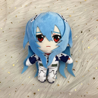 20cm Ayanami Rei Plush Toy – Kawaii Evangelion Anime Doll, Soft EVA Stuffed Plush for Room Decor & Gifts