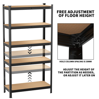 DayPlus 5-Tier Heavy Duty Garage Shelving – Adjustable Storage Unit, 386LBS Load Capacity per Tier, 150-200CM Height