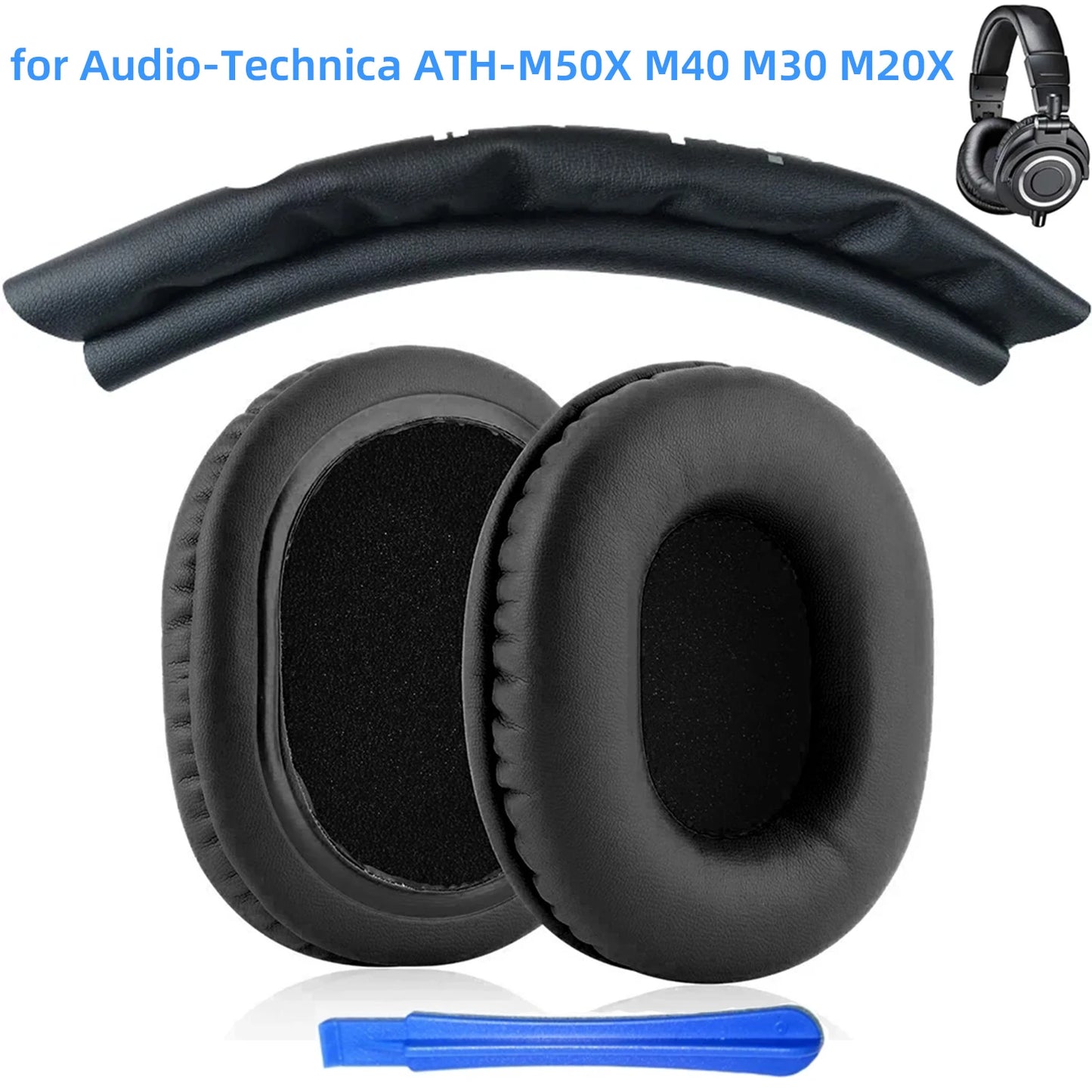 KUTOU Replacement Ear Pads for Audio Technica ATH M50X/M70/M40X/M30X & 7506 – Soft Cushion Covers