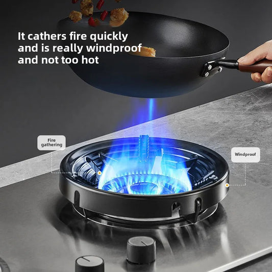 Universal 8-Opening Wok Ring Stove Support - Anti-Slip Windproof Gas Burner Holder