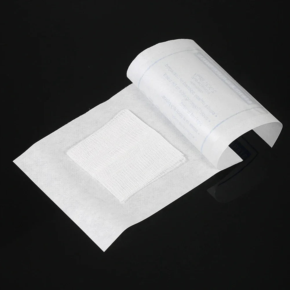 20PCS 8-Layer Sterile Cotton Gauze Pads - Waterproof Medical Wound Dressing, First Aid Supplies 5/7.5/10cm