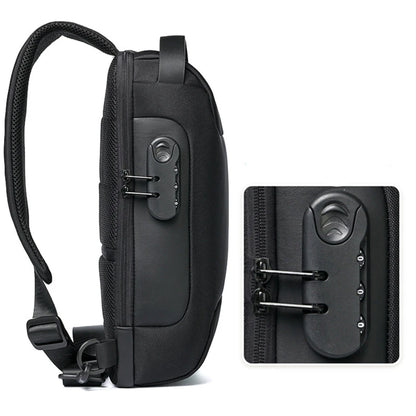 Men's USB Crossbody Bag – Anti-Theft, Waterproof Oxford Shoulder Bag, Multifunctional Waist Bag for Short Travel