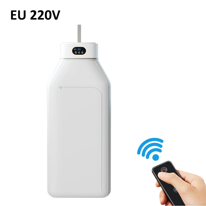 Portable Electric Clothes Dryer - Foldable Heated Laundry Drying Machine with Timer and Remote Control
