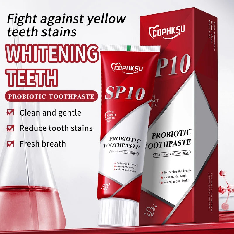 SP-10 Fresh Breath & Whitening Toothpaste – Removes Plaque, Yellow Stains & Supports Gum Health for Oral Care