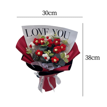 Knitted Flower Bouquet — Crochet Home Decor for Teacher’s Day, Birthday & Anniversary