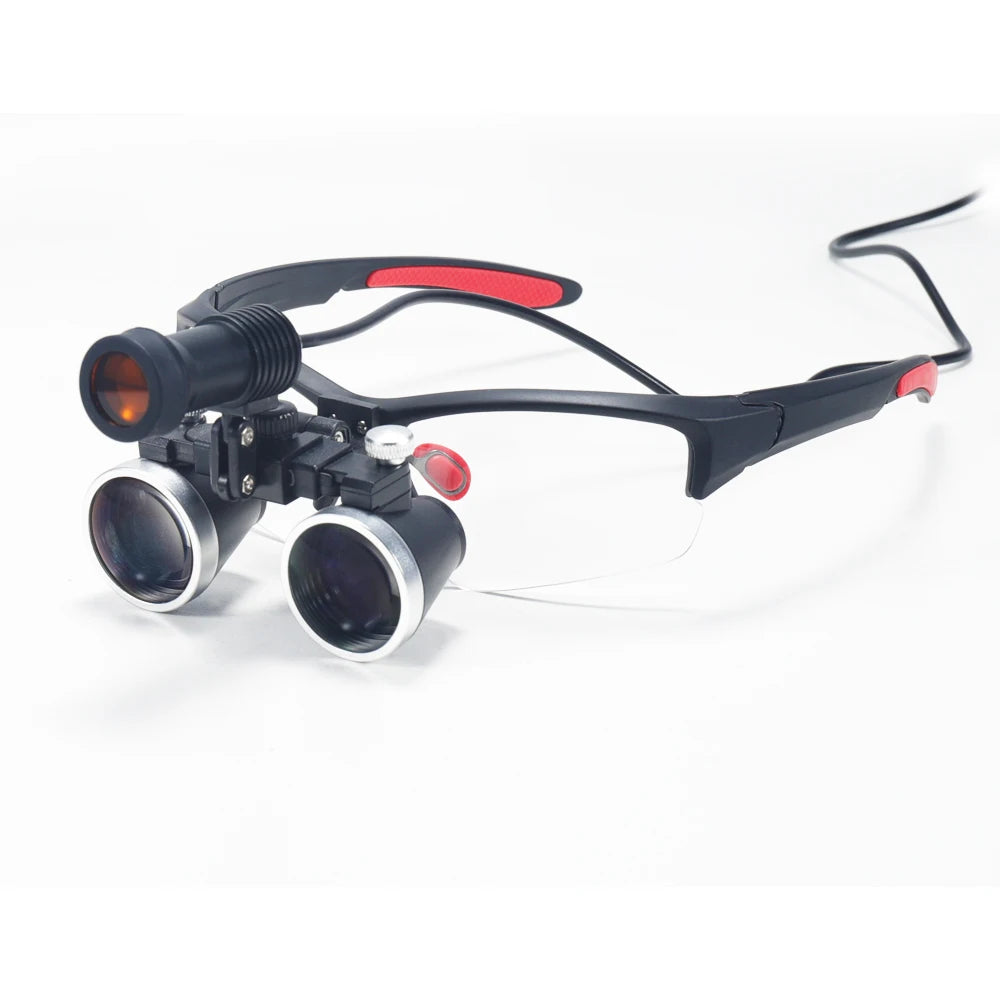 Dental Loupes 2.5X/3.5X Magnification – Binocular Magnifier with 5W Headlight & Cloth Packaging for Medical & Lab Use