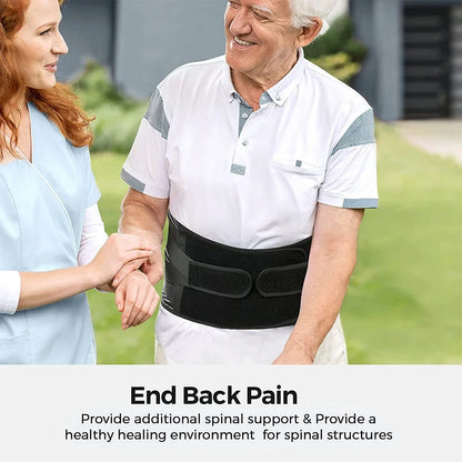 Tcare Sports Lower Back Brace with 6 Stays – Breathable Lumbar Support Belt for Pain Relief, Work Support & Anti-Skid Stability Strap