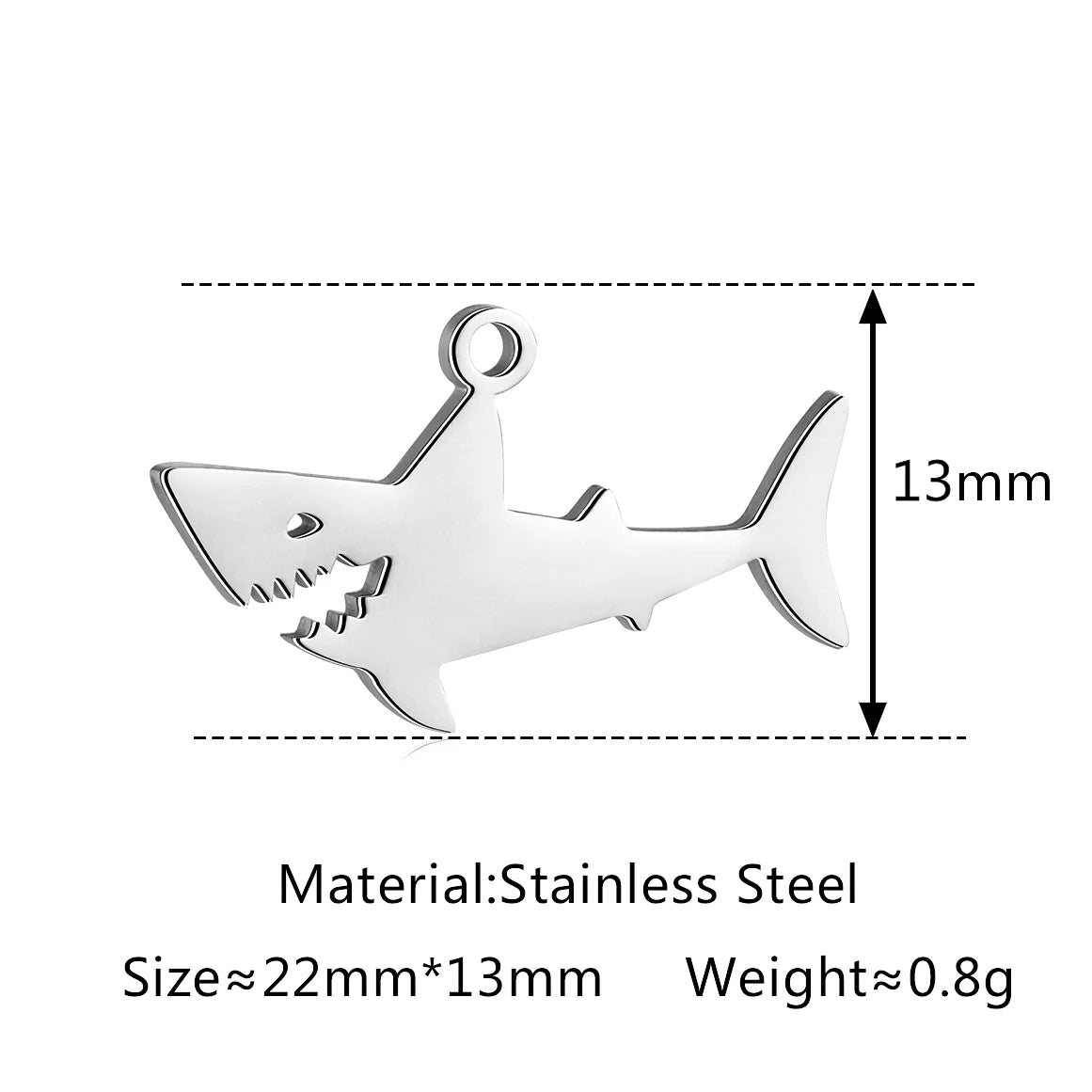 5-Piece Stainless Steel Charm Set - Magic Cube, Cross, Space Rocket, Boxing Glove, and Dinosaur DIY Jewelry Pendants