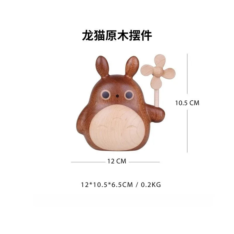 Wooden Wind Chimes with Copper Bells - Totoro Entry Doorbell Pendant, Cute Door Entry Reminder, Home Decor & Housewarming Gift