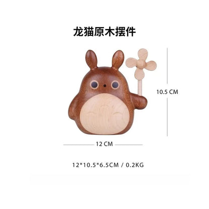 Wooden Wind Chimes with Copper Bells - Totoro Entry Doorbell Pendant, Cute Door Entry Reminder, Home Decor & Housewarming Gift