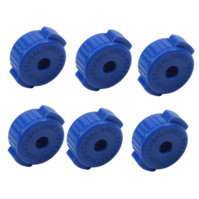 6-Pcs Drum Set Quick Release Caps – Cymbal Nut & Stand Screw Fixing Buckles for Drum Accessories