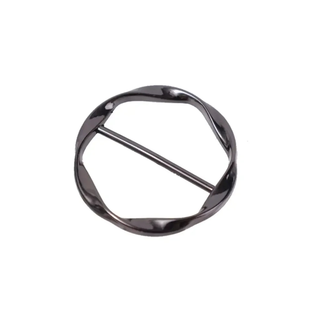 Scarf Buckle & Ring – Shawl, T-Shirt, Waist Clip Brooch, Silk Clasp Fashion Jewelry Accessory