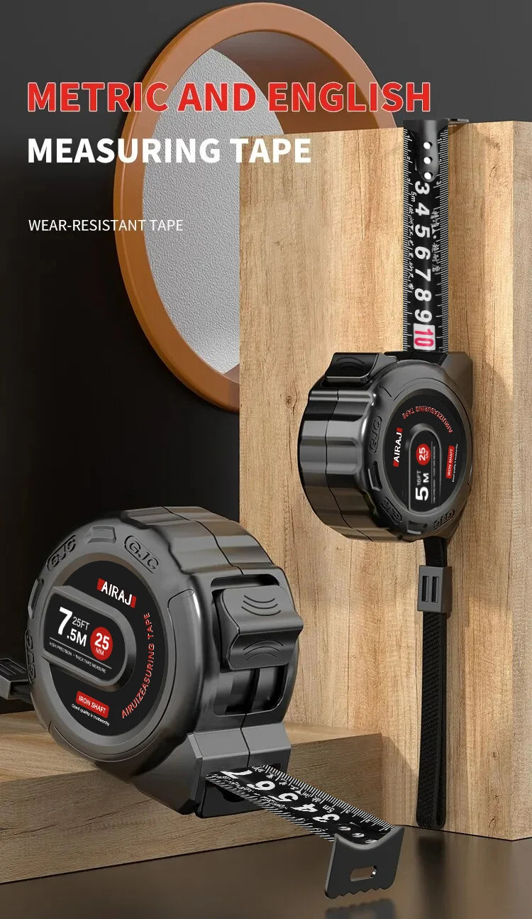 High-Precision Measuring Tools — 3/5/7.5M Waterproof & Anti-Corrosion Tape Measure for Woodworking & Household Use
